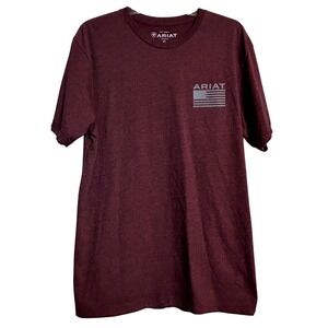 Ariat‎ American Flag Graphic Men's T Shirt Short Sleeve Patriotic